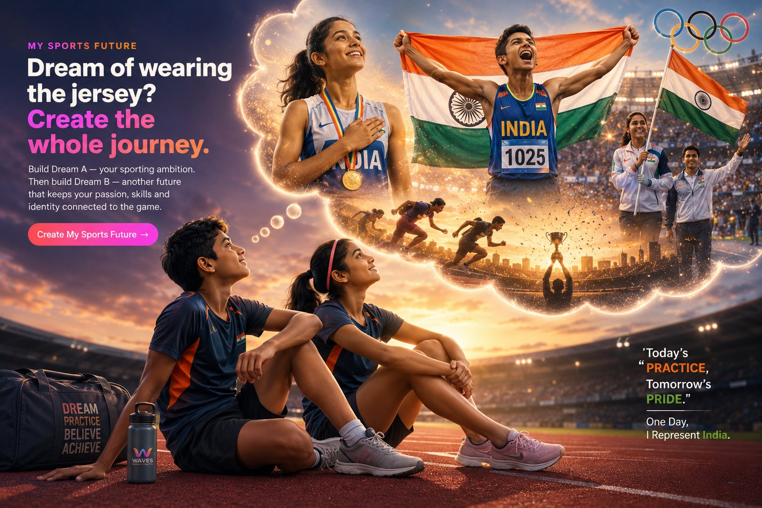 Two young athletes dreaming of representing India